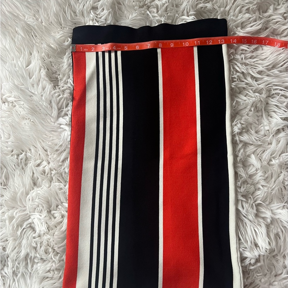 Pencil Knit Orange, Black & White  Skirt  Blessed are the meek